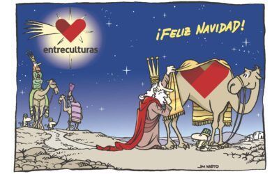 Entreculturas Valladolid felicita la Navidad con una postal firmada por el humorista gráfico José María Nieto