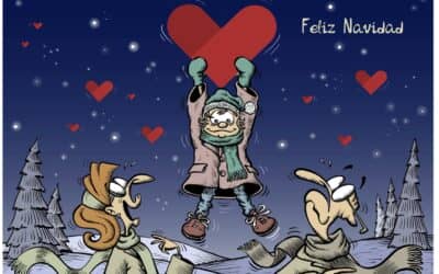 El dibujante Sansón firma la tarjeta navideña de Entreculturas